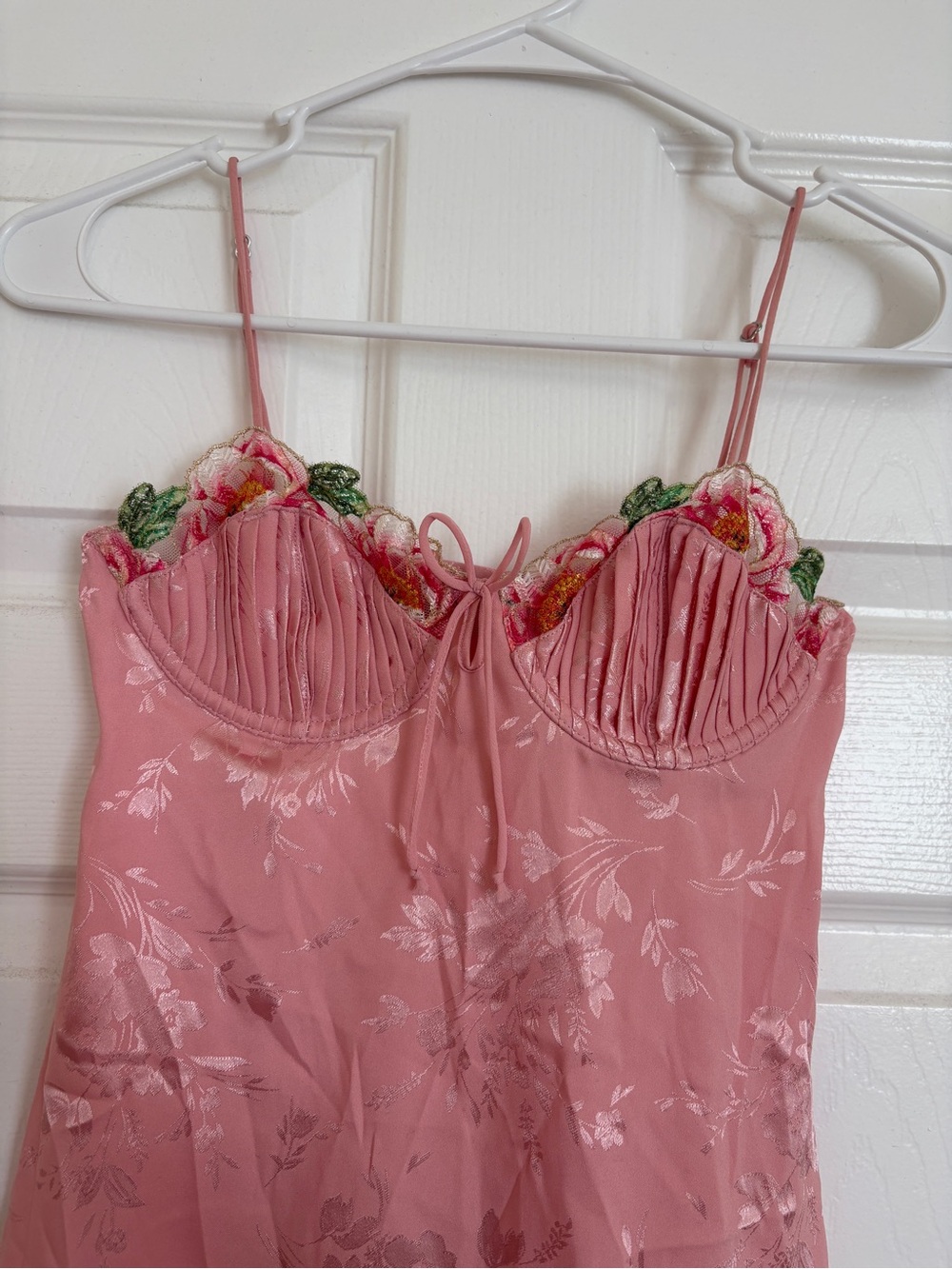 For Love & Lemons Pink Floral Maxi Dress NWT Size XS - Picture 2 of 4